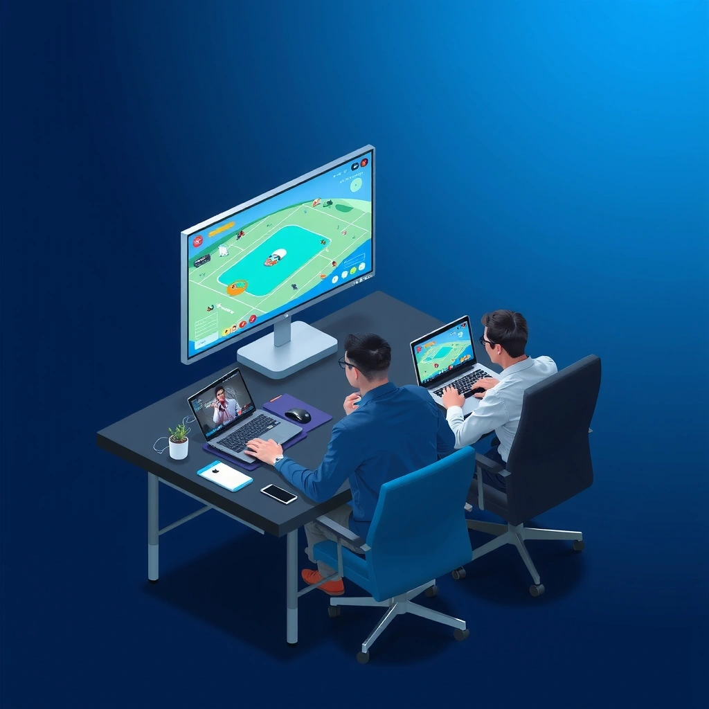 Equipo de desarrollo de Tidharesy trabajando en juegos móviles